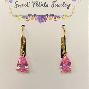 Pink and Gold Earrings